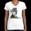 Women's Fine Jersey V-Neck Tee Thumbnail