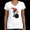 Women's Fine Jersey V-Neck Tee Thumbnail