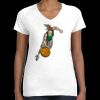 Women's Fine Jersey V-Neck Tee Thumbnail