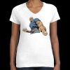 Women's Fine Jersey V-Neck Tee Thumbnail