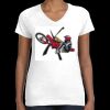 Women's Fine Jersey V-Neck Tee Thumbnail
