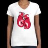 Women's Fine Jersey V-Neck Tee Thumbnail