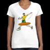 Women's Fine Jersey V-Neck Tee Thumbnail