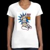 Women's Fine Jersey V-Neck Tee Thumbnail