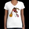 Women's Fine Jersey V-Neck Tee Thumbnail