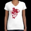 Women's Fine Jersey V-Neck Tee Thumbnail