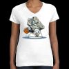 Women's Fine Jersey V-Neck Tee Thumbnail