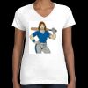 Women's Fine Jersey V-Neck Tee Thumbnail