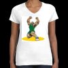 Women's Fine Jersey V-Neck Tee Thumbnail