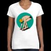 Women's Fine Jersey V-Neck Tee Thumbnail