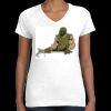Women's Fine Jersey V-Neck Tee Thumbnail