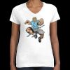 Women's Fine Jersey V-Neck Tee Thumbnail