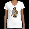 Women's Fine Jersey V-Neck Tee Thumbnail