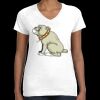Women's Fine Jersey V-Neck Tee Thumbnail