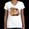 Women's Fine Jersey V-Neck Tee Thumbnail