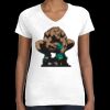 Women's Fine Jersey V-Neck Tee Thumbnail
