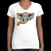 Women's Fine Jersey V-Neck Tee Thumbnail