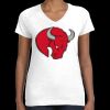Women's Fine Jersey V-Neck Tee Thumbnail