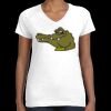 Women's Fine Jersey V-Neck Tee Thumbnail