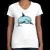 Women's Fine Jersey V-Neck Tee Thumbnail