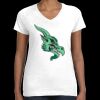 Women's Fine Jersey V-Neck Tee Thumbnail