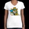 Women's Fine Jersey V-Neck Tee Thumbnail