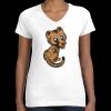 Women's Fine Jersey V-Neck Tee Thumbnail