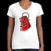 Women's Fine Jersey V-Neck Tee Thumbnail