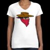 Women's Fine Jersey V-Neck Tee Thumbnail