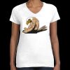 Women's Fine Jersey V-Neck Tee Thumbnail