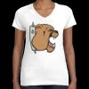 Women's Fine Jersey V-Neck Tee Thumbnail