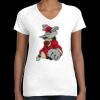 Women's Fine Jersey V-Neck Tee Thumbnail