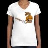 Women's Fine Jersey V-Neck Tee Thumbnail
