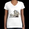 Women's Fine Jersey V-Neck Tee Thumbnail