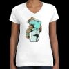 Women's Fine Jersey V-Neck Tee Thumbnail