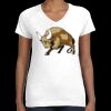 Women's Fine Jersey V-Neck Tee Thumbnail
