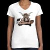 Women's Fine Jersey V-Neck Tee Thumbnail