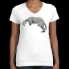 Women's Fine Jersey V-Neck Tee Thumbnail