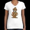 Women's Fine Jersey V-Neck Tee Thumbnail