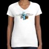 Women's Fine Jersey V-Neck Tee Thumbnail