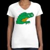 Women's Fine Jersey V-Neck Tee Thumbnail