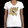 Women's Fine Jersey V-Neck Tee Thumbnail