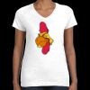 Women's Fine Jersey V-Neck Tee Thumbnail