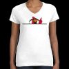 Women's Fine Jersey V-Neck Tee Thumbnail
