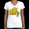 Women's Fine Jersey V-Neck Tee Thumbnail