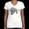 Women's Fine Jersey V-Neck Tee Thumbnail