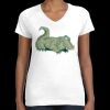 Women's Fine Jersey V-Neck Tee Thumbnail