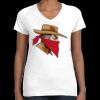 Women's Fine Jersey V-Neck Tee Thumbnail