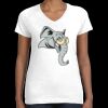 Women's Fine Jersey V-Neck Tee Thumbnail