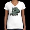 Women's Fine Jersey V-Neck Tee Thumbnail